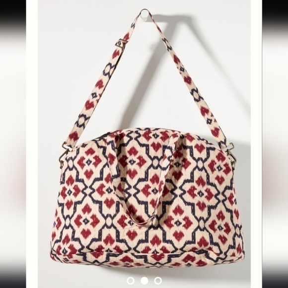 NWT Anthropologie Stitched Weekender Bag - Picture 2 of 7